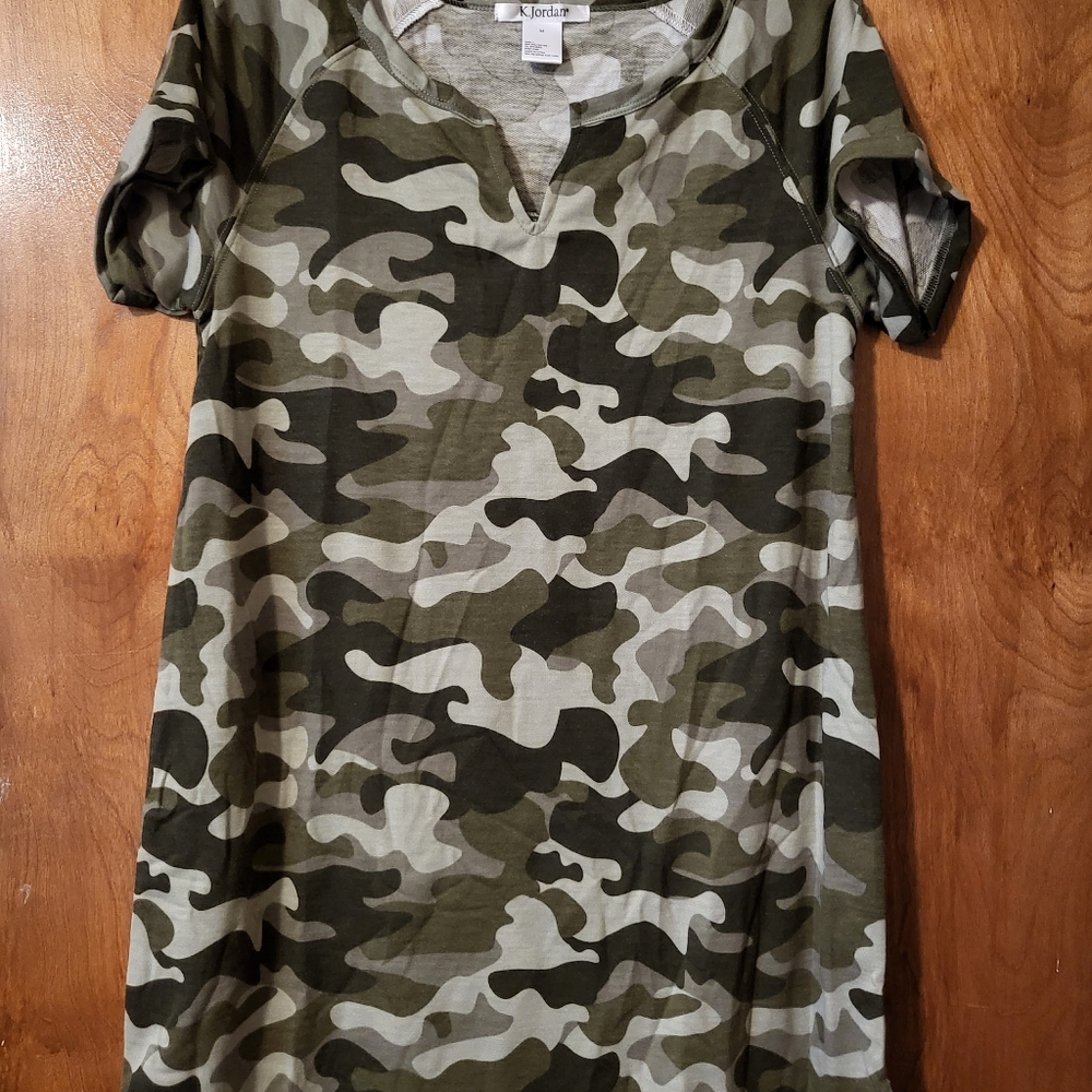 K. Jordan Camo T-shirt Dress